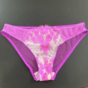 Victoria’s Secret floral lace mesh cheekini panty Medium